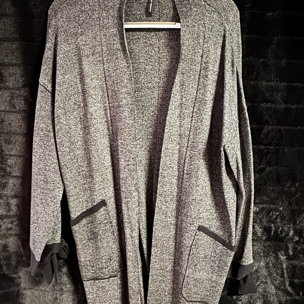 Amanda Green Charcoal Knit Cardigan
